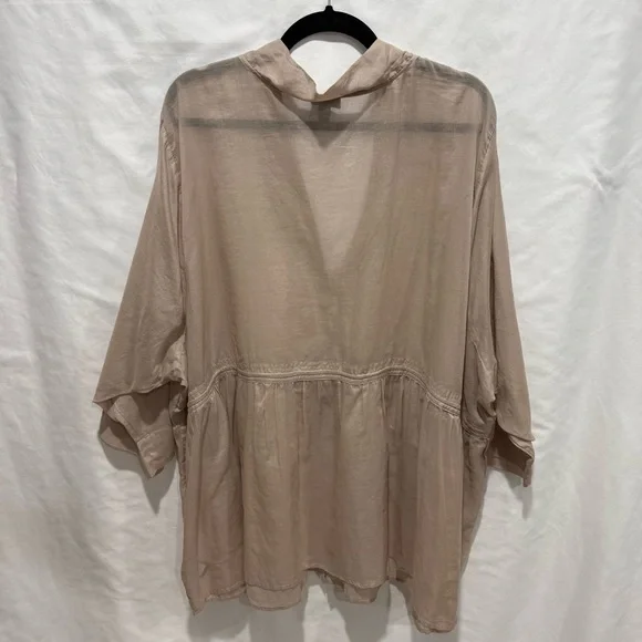 Torrid Size 5 Boho Gauzy Cotton Peasant Top Tassel Detail Relaxed Fit Milkmaid - Picture 7 of 14